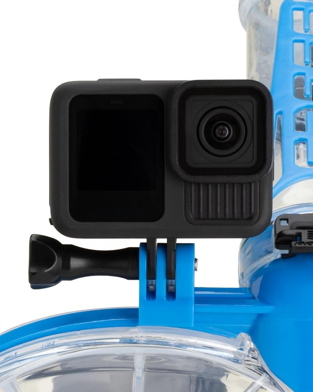 Maschera con tubo snorkel con supporto GoPro