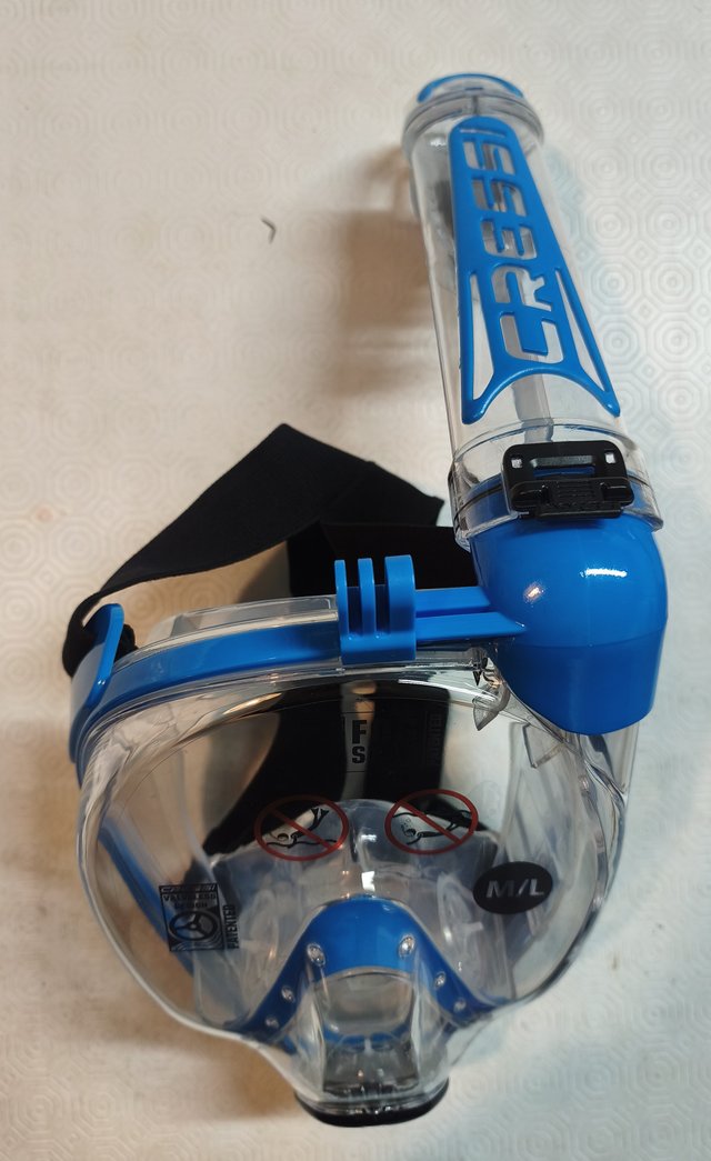 Maschera con tubo snorkel con supporto GoPro