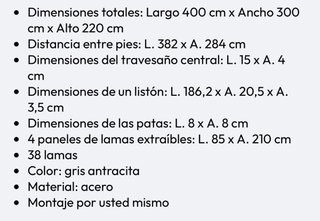 Pérgola bioclimática 4x3