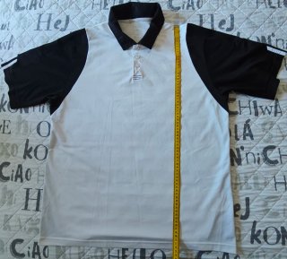 Polo Adidas Hombre Blanco y Negro Talla L