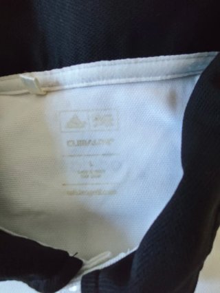 Polo Adidas Hombre Blanco y Negro Talla L