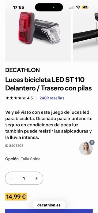 Nuevo 2 Luces Delanteras y 1 Trasera ST 110