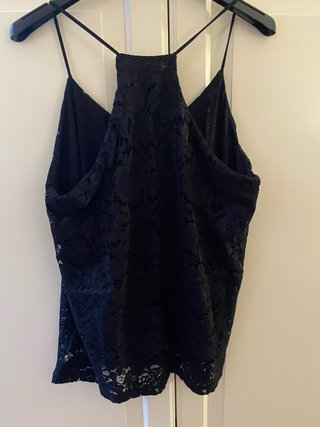 Canotta donna pizzo nero