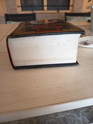 LA SAGRADA BIBLIA ANTIGUA PIEL ILISTRADA