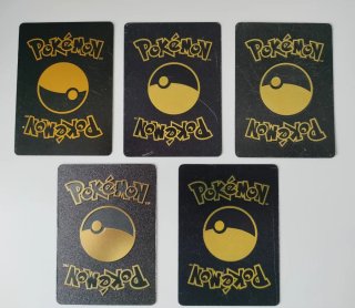 Lote 5 cartas negras Pokémon