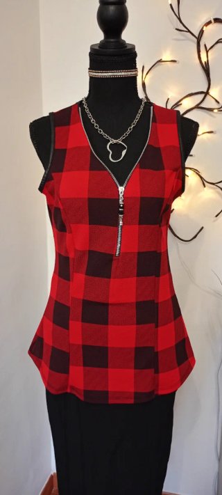 Completo Zara Gonna Longuette & Top Tartan