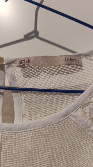 Camisa Sfera tirantes encaje blanca Talla S