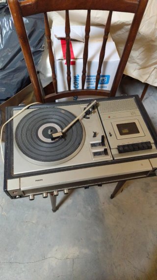 Tocadiscos Philips Vintage Beige/Gris