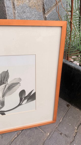 Cuadro decorativo flor madera 52x52 cm