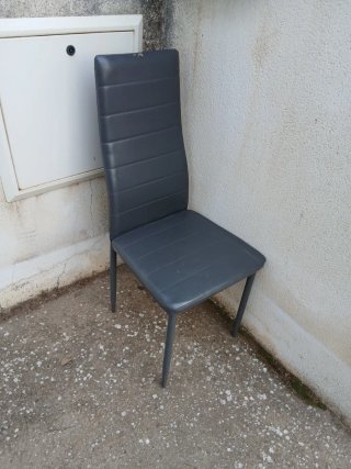 Silla moderna gris polipiel