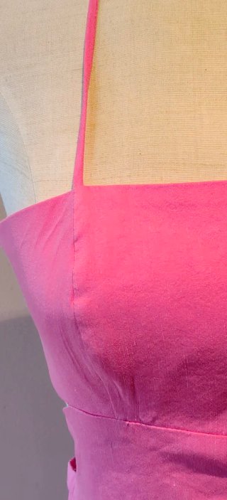 Vestido largo fucsia Zara