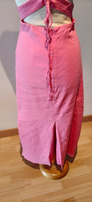 Vestido largo fucsia Zara