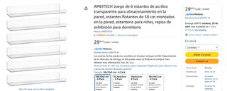 Estanterías de pared acrílico metacrilato