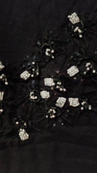 Blusa Cortefiel Negra Talla M con Pedrería