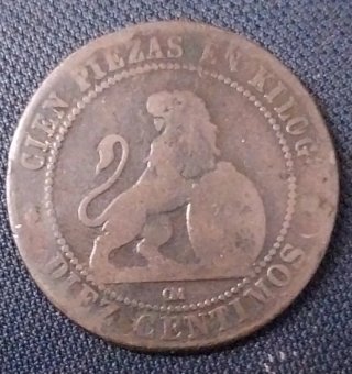 Moneda 10 céntimos 1970 OM Gobierno Provisional.