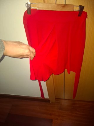 Falda pantalón roja