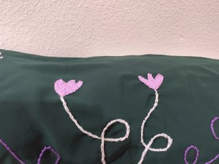 Mantoncillo Flamenco Bordado Verde y Morado