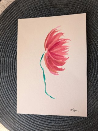 Acquerello floreale rosso