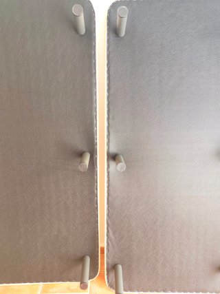 2 Bases tapizadas como nuevas con 6 patas