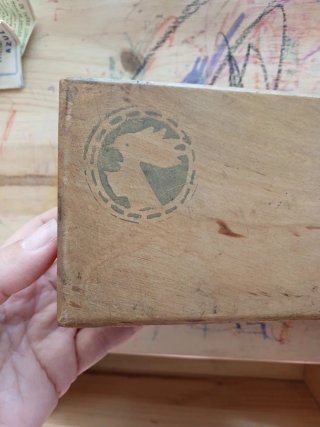 Caja antigua tinta Caligráficas vintage, Fix