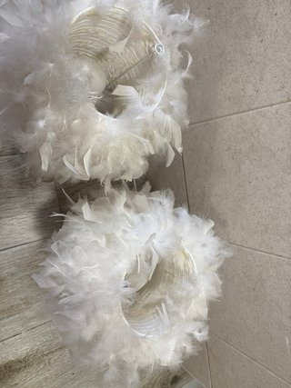 Lámparas de plumas blancas (2 unidades)