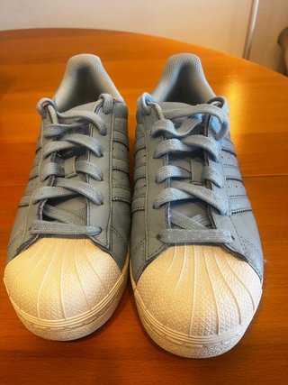 Zapatillas Adidas Superstar Mujer Gris/Blanco