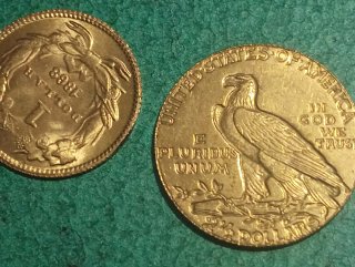 Moneda de Oro 1 Dólar 1883