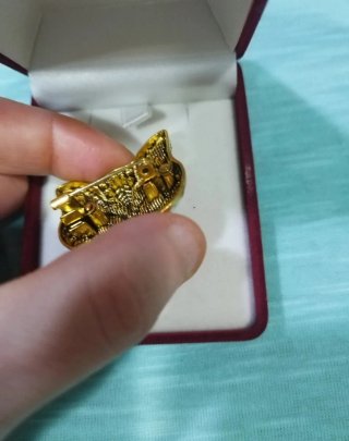 Broche vintage gato blanco y negro nuevo