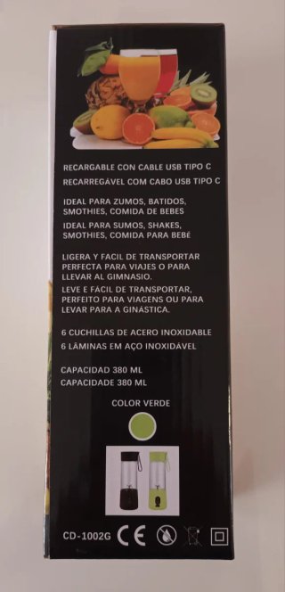 Batidora Portátil Recargable Eurotec CD-1002G