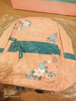 Mochila Mr. Wonderful rosa y turquesa