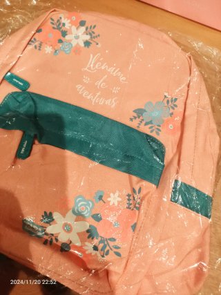 Mochila Mr. Wonderful rosa y turquesa