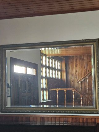 Espejo Pared Vintage Madera y Cristal