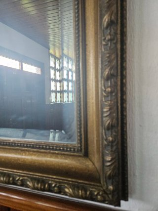 Espejo Pared Vintage Madera y Cristal