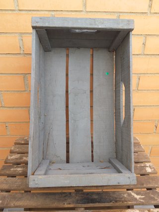 Caja de madera vintage gris STORAGE