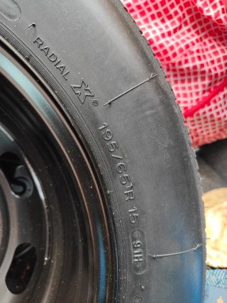 Neumático marca MICHELIN y gato