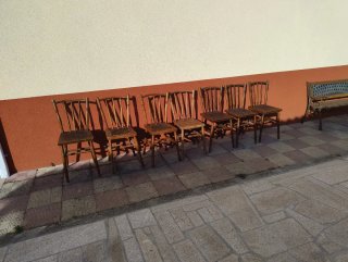 7 Sillas de Madera de los años 50