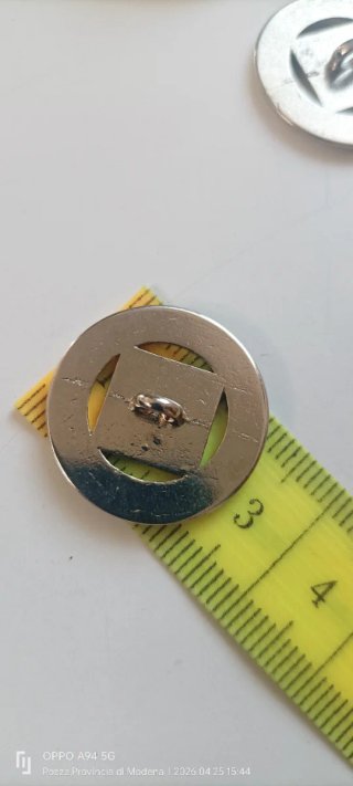 5 Bottoni Metallo con inserto Nero