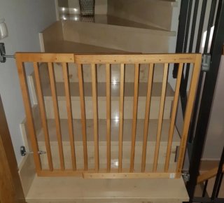 Valla de seguridad madera escaleras