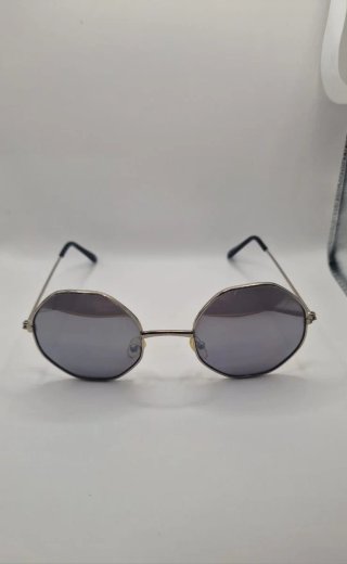 Gafas Exagonales Vintage Plata