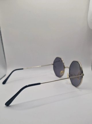 Gafas Exagonales Vintage Plata