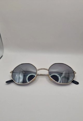 Gafas Exagonales Vintage Plata