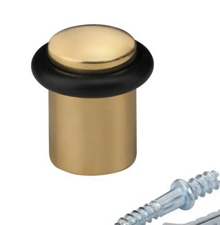 Tope de puerta latón con tórica y tornillo
