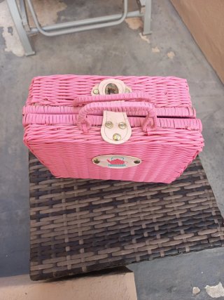 Juego de picnic infantil rosa y azul