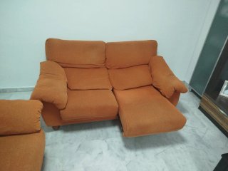 Conjunto Sofá 3 y 2 Plazas Naranja