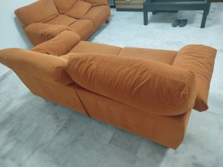 Conjunto Sofá 3 y 2 Plazas Naranja