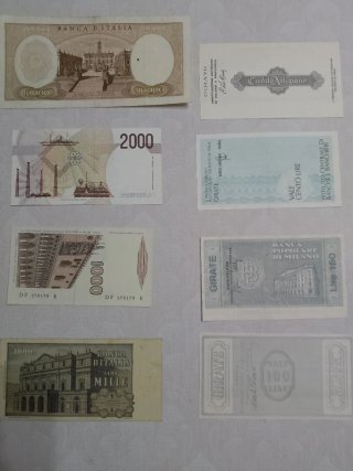 Lotto 5 Banconote Italiane Lire