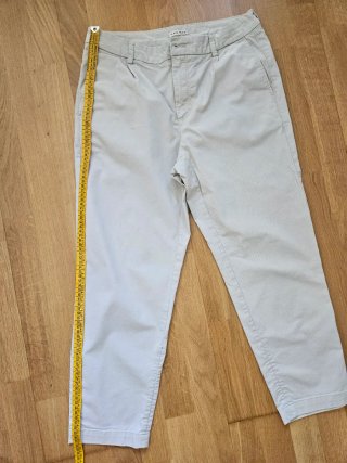 Pantalones Chinos Mango Talla 40 Beige