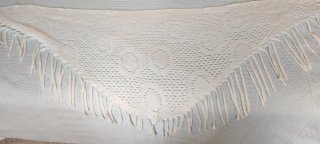 Toquilla infantil de punto blanco