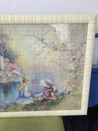 Cuadro Puzzle Pintura Marco Madera