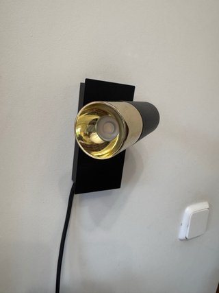 Aplique led de pared para cama negro y dorado